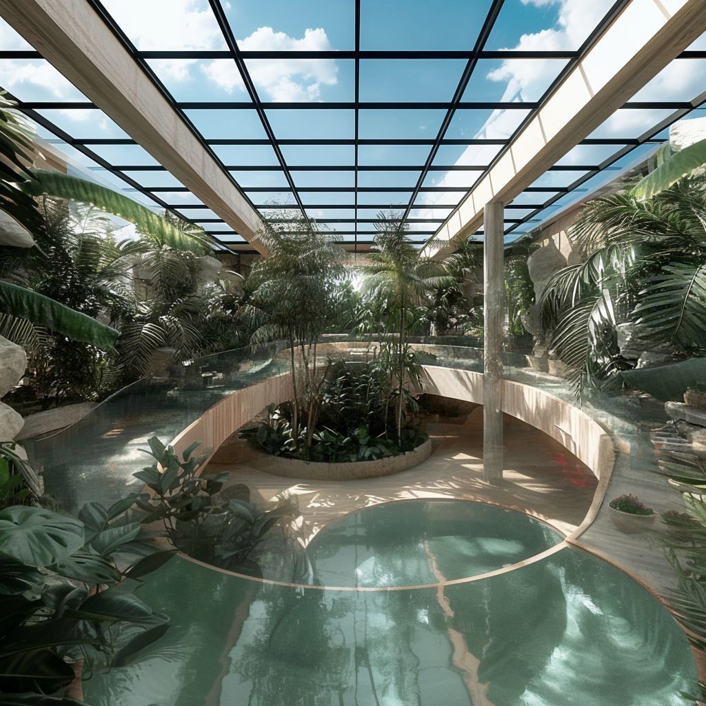 The sky river, inside the glass roof